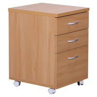 KONTAJNER NA KOLIESKACH, 40/60/45 cm - farba buka/strieborná, Konventionell, kompozitné drevo/plast (40/60/45cm) - MID.YOU