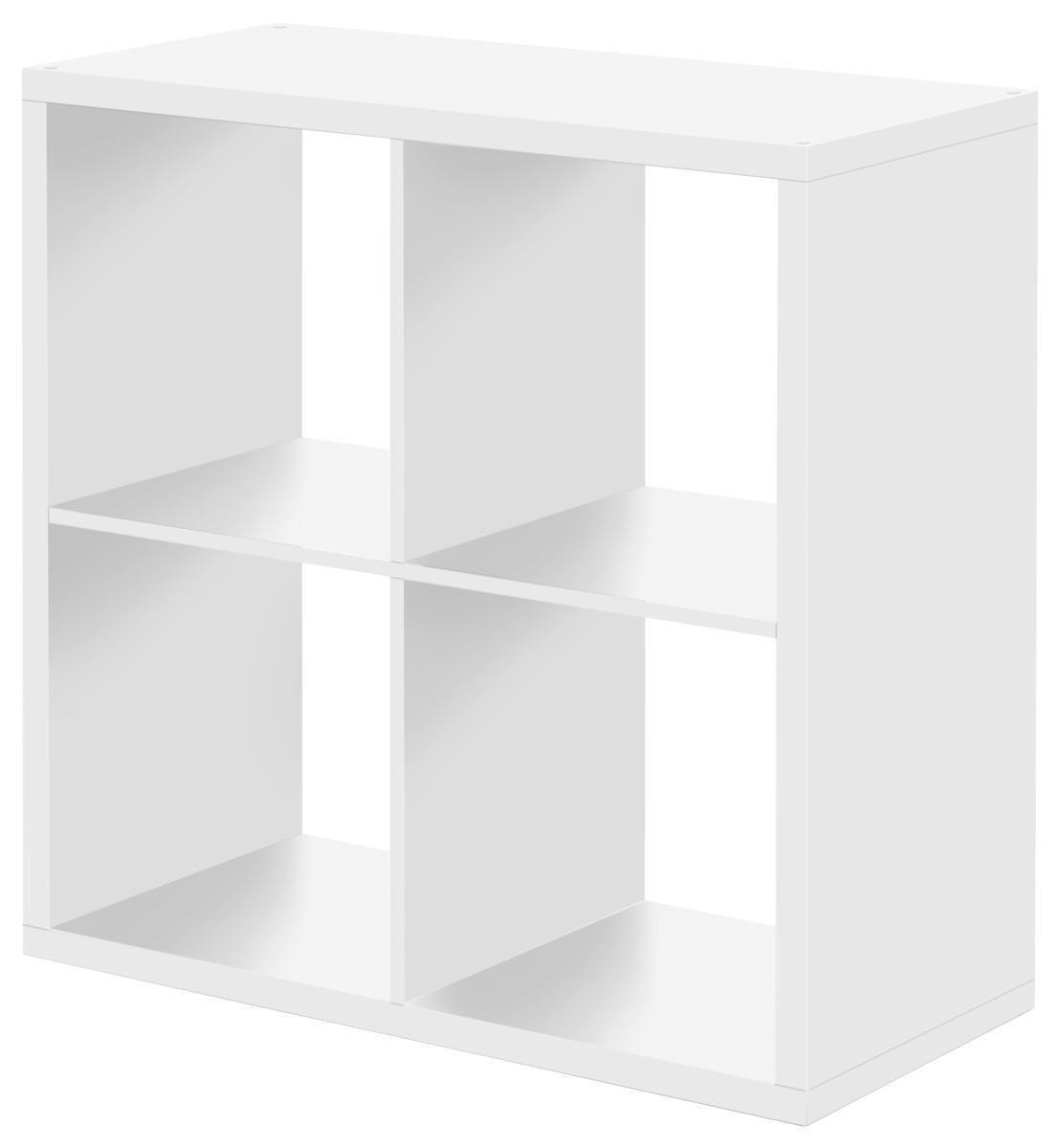 OTVORENA POLICA bela  - bela, Osnovno, pločasti materijal (73/73/33cm) - Carryhome