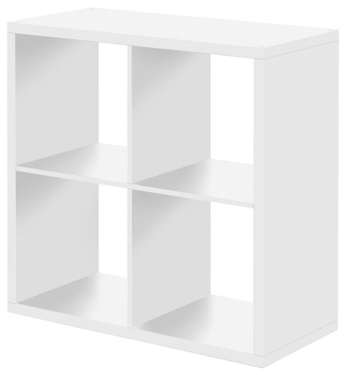 OTVORENA POLICA bela  - bela, Osnovno, pločasti materijal (73/73/33cm) - Carryhome