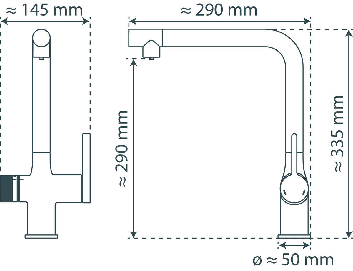 KÜCHENARMATUR  - Schwarz, Basics, Metall (14,5/33,5/29cm) - Schütte