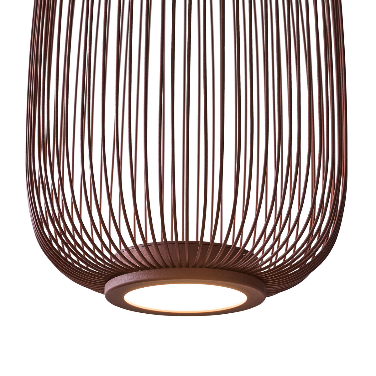LED-HÄNGELEUCHTE Cage 102,5/22,5/50-150 cm  - Braun, Design, Kunststoff/Metall (102,5/22,5/50-150cm) - Dieter Knoll