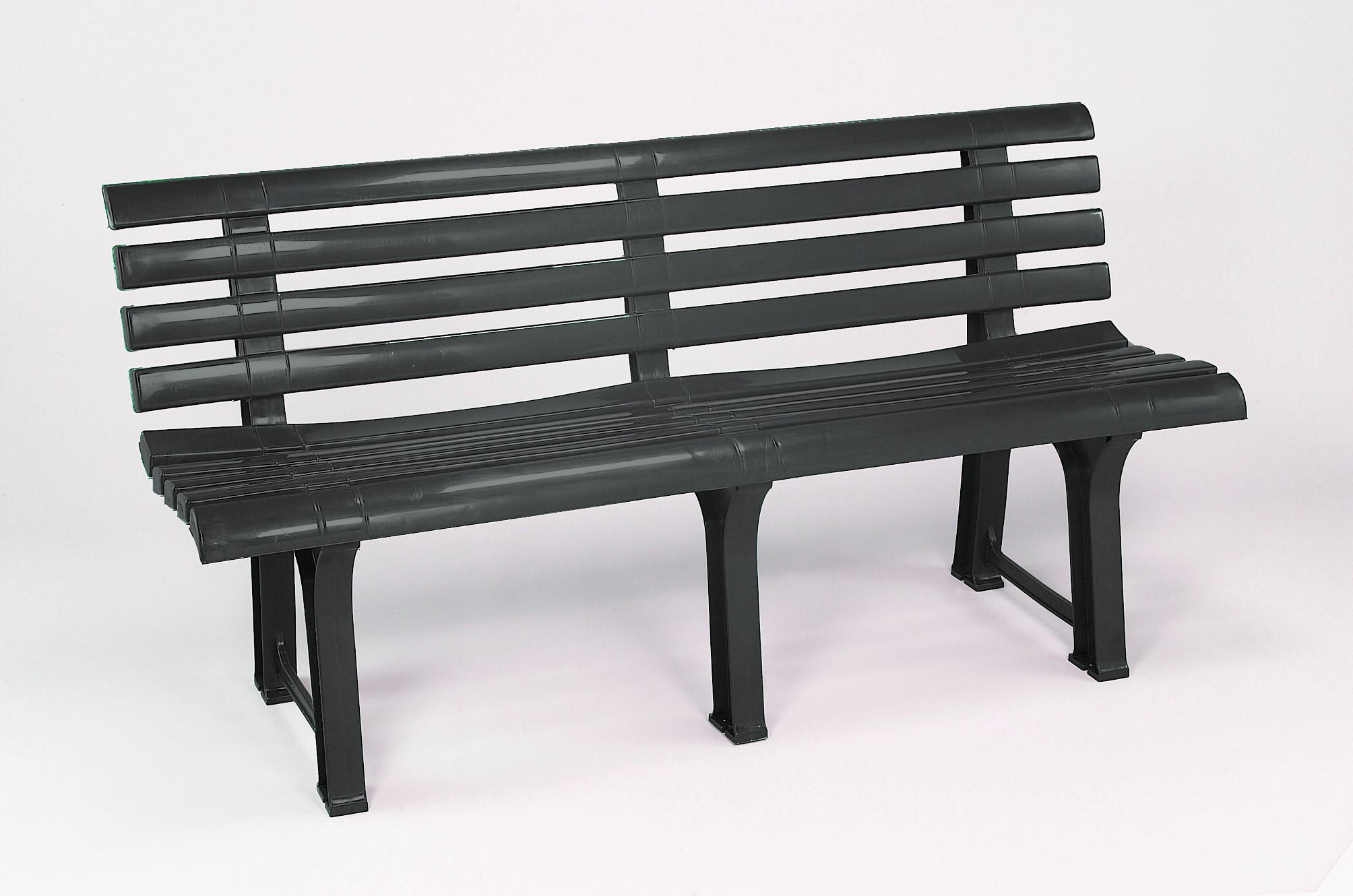 GARTENBANK 145/74/49 cm  in Anthrazit  - Anthrazit, Basics, Kunststoff (145/74/49cm)