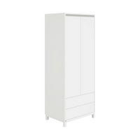 BABYKLEIDERSCHRANK Olli Grau, Weiß  - Weiß/Grau, Basics, Holzwerkstoff (83,0/204,0/56,1cm) - Paidi