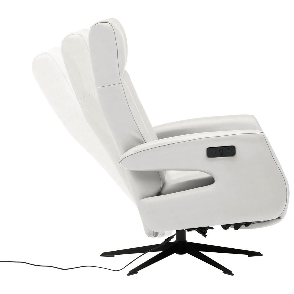 Thumbnail - Welnova Relaxsessel, Weiß, Leder, Echtleder, Color-Finish-Leder, 74x105x82 cm, Fußauswahl, Lederauswahl, Relaxfunktion, ...