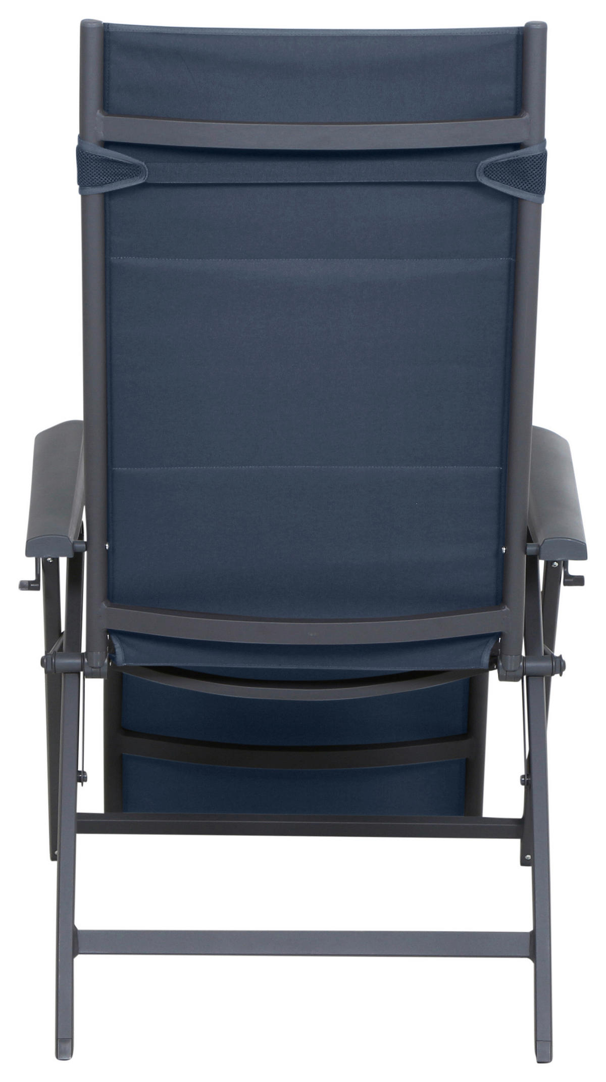 GARTEN-RELAXSESSEL 69/124/84 cm  - Anthrazit/Dunkelblau, KONVENTIONELL, Textil/Metall (69/124/84cm) - Siena Garden