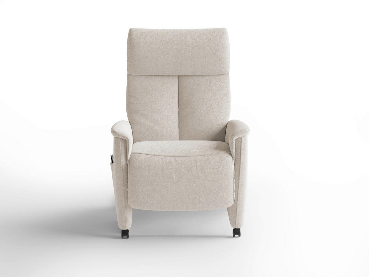 RELAXAČNÍ KŘESLO, textil, krémová - černá/krémová, Basics, textil/plast (76/119/84cm) - Sit & More