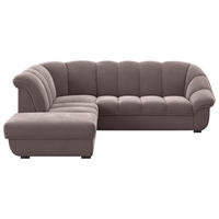 ECKSOFA Braun Chenille Bettkasten, Schlaffunktion, Rücken echt  - Schwarz/Braun, KONVENTIONELL, Kunststoff/Textil (222/260cm) - Welnova