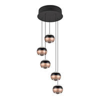 LED-HÄNGELEUCHTE Orbit 30/200 cm  - Schwarz, Design, Metall (30/200cm) - Trio Leuchten