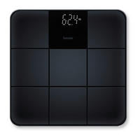 PERSONENWAAGE - Schwarz, Basics, Glas (31,5/3,5/32,5cm) - Beurer