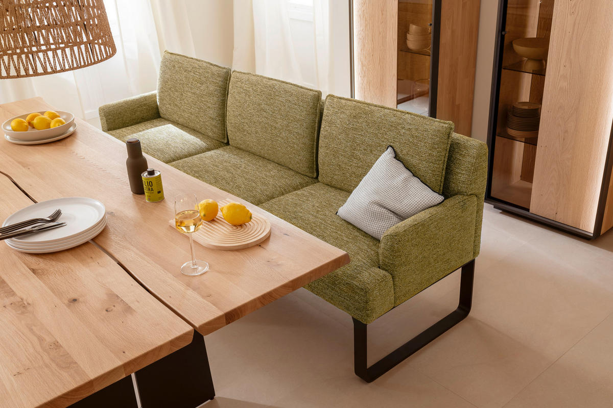 ESSTISCH in Holz, Metall 250/110/75 cm  - Eichefarben/Anthrazit, Design, Holz/Metall (250/110/75cm) - Schöner Wohnen