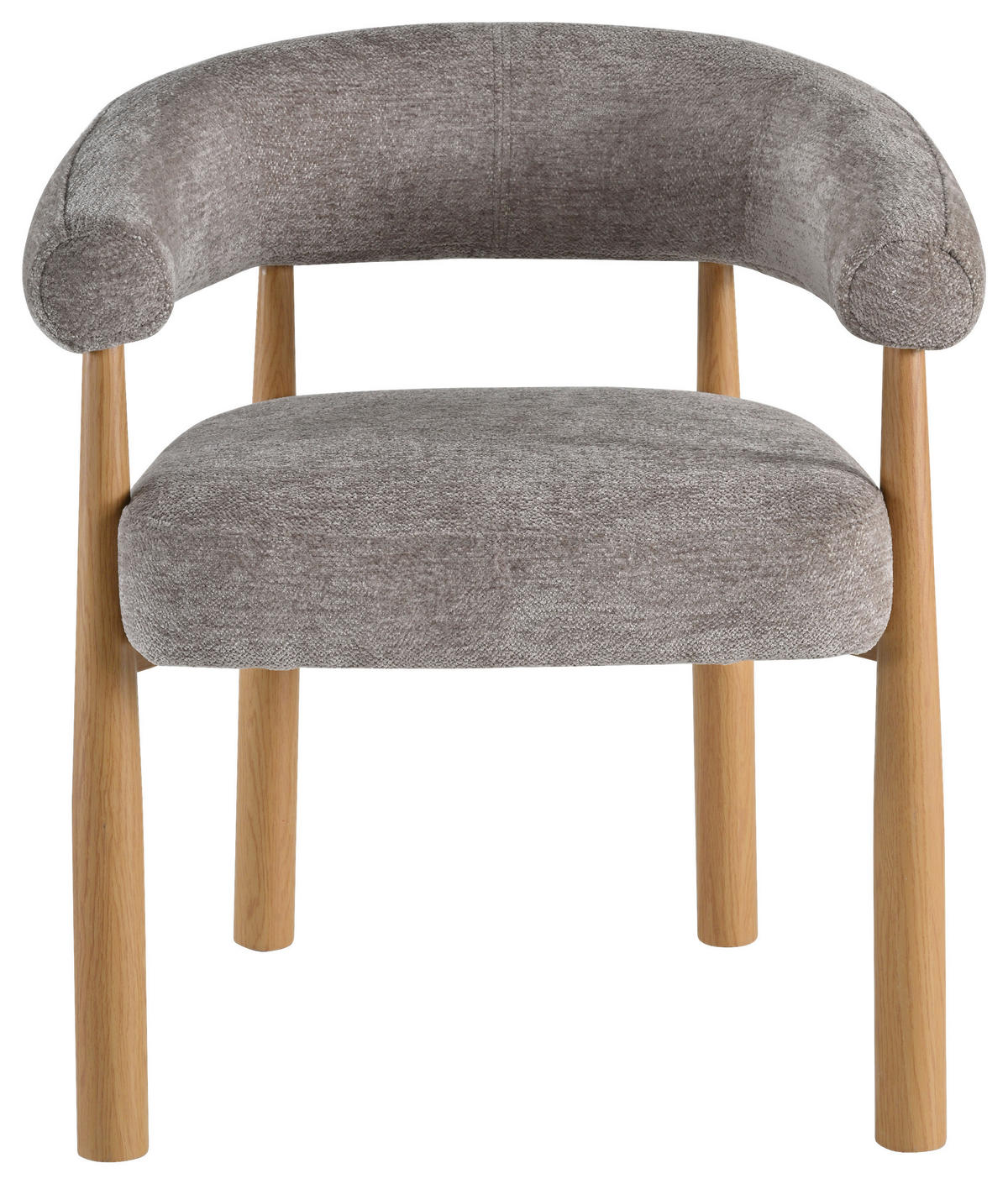 ARMLEHNSTUHL   Webstoff  Eichefarben, Beige  - Eichefarben/Beige, MODERN, Textil/Metall (61/75/61cm) - Livetastic