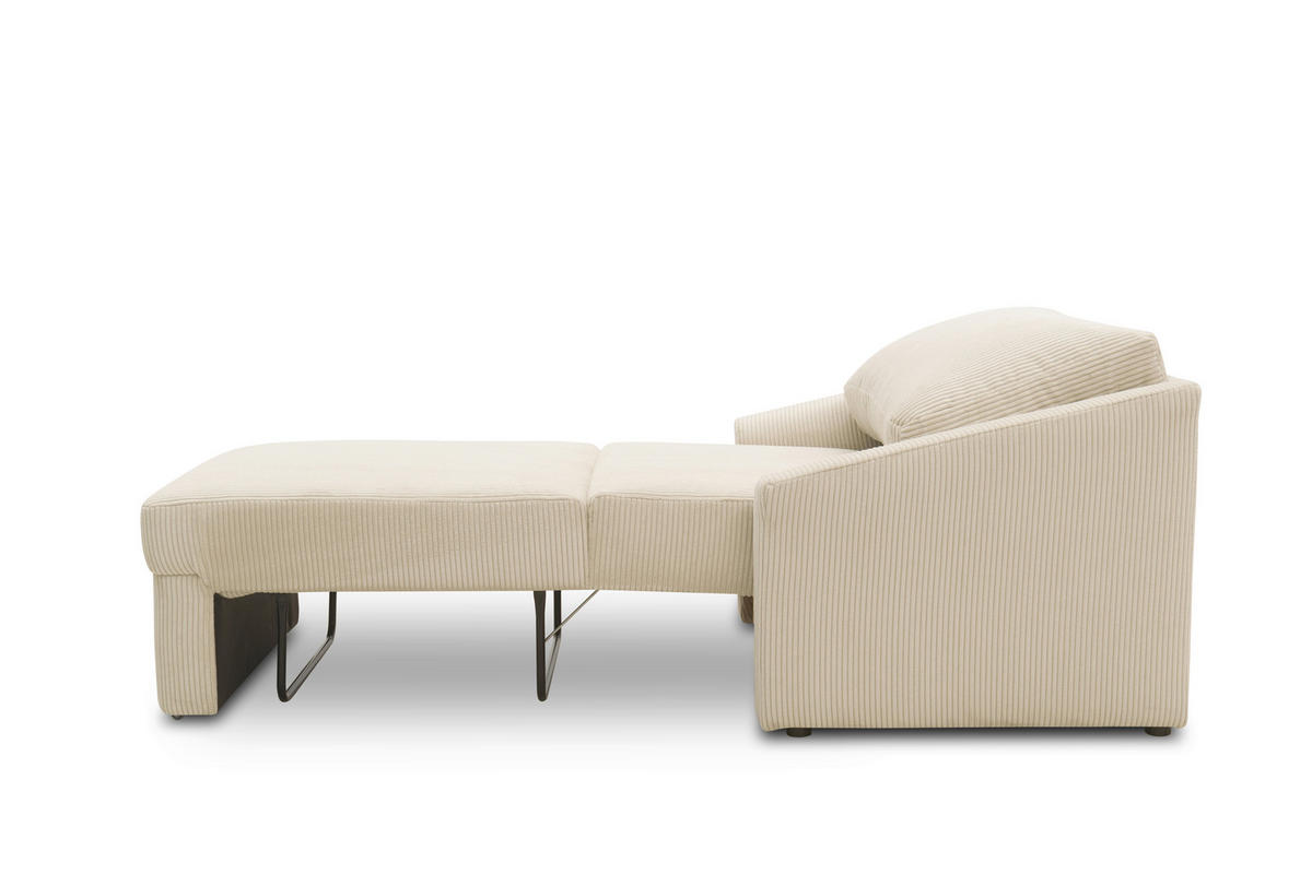 SCHLAFSESSEL RELAX BOX Mikrofaser Beige    - Beige/Schwarz, Basics, Kunststoff/Textil (108/86/96cm) - MID.YOU