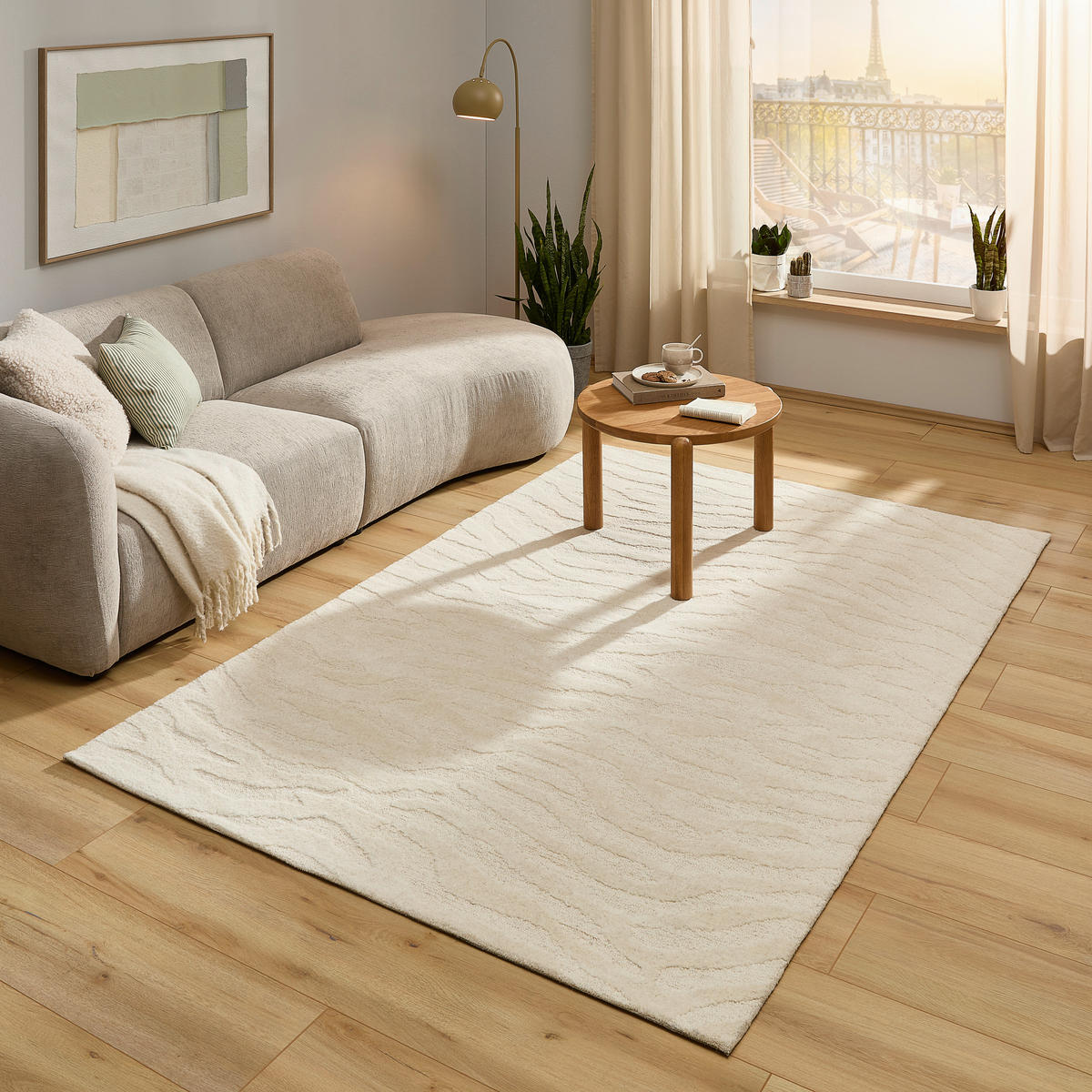 TUFTTEPPICH 160/230 cm Weiß rechteckig  - Weiß, Basics, Textil (160/230cm) - Novel