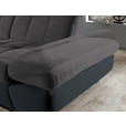 ECKSOFA in Mikrofaser Grau  - Schwarz/Grau, Design, Textil/Metall (341/204cm) - Xora