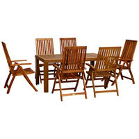 GARTENTISCHGRUPPE  - Akaziefarben, KONVENTIONELL, Holz - Siena Garden