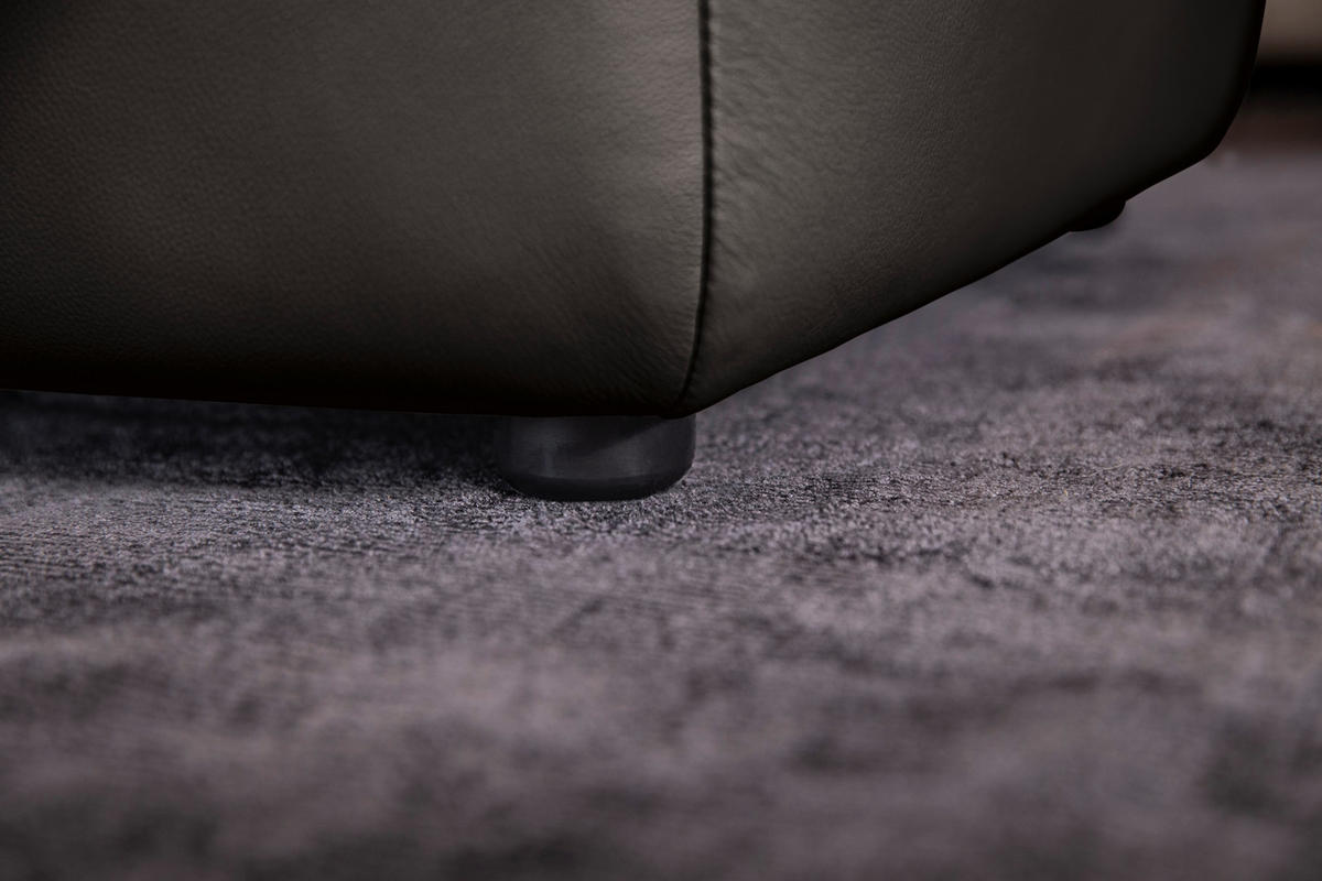 ECKSOFA around the block Braun Echtleder  - Schwarz/Braun, MODERN, Leder/Kunststoff (164/300cm) - Chilliano