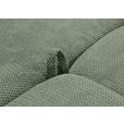 ECKSOFA Salbeigrün Plüsch Zierkissen, Rückenkissen, Bettkasten, Schlaffunktion, Rücken echt, Liegefläche im Originalstoff  - Salbeigrün/Schwarz, KONVENTIONELL, Kunststoff/Textil (253/192cm) - Carryhome