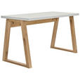 SCHREIBTISCH 135/65/75,2 cm Weiß, Eiche Artisan  - Eiche Artisan/Weiß, KONVENTIONELL, Holzwerkstoff (135/65/75,2cm) - Carryhome