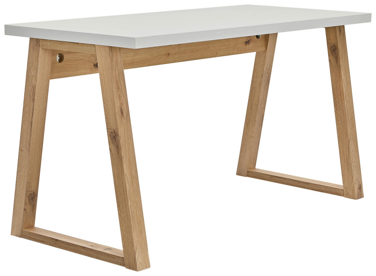 SCHREIBTISCH 135/65/75,2 cm Weiß, Eiche Artisan  - Eiche Artisan/Weiß, KONVENTIONELL, Holzwerkstoff (135/65/75,2cm) - Carryhome