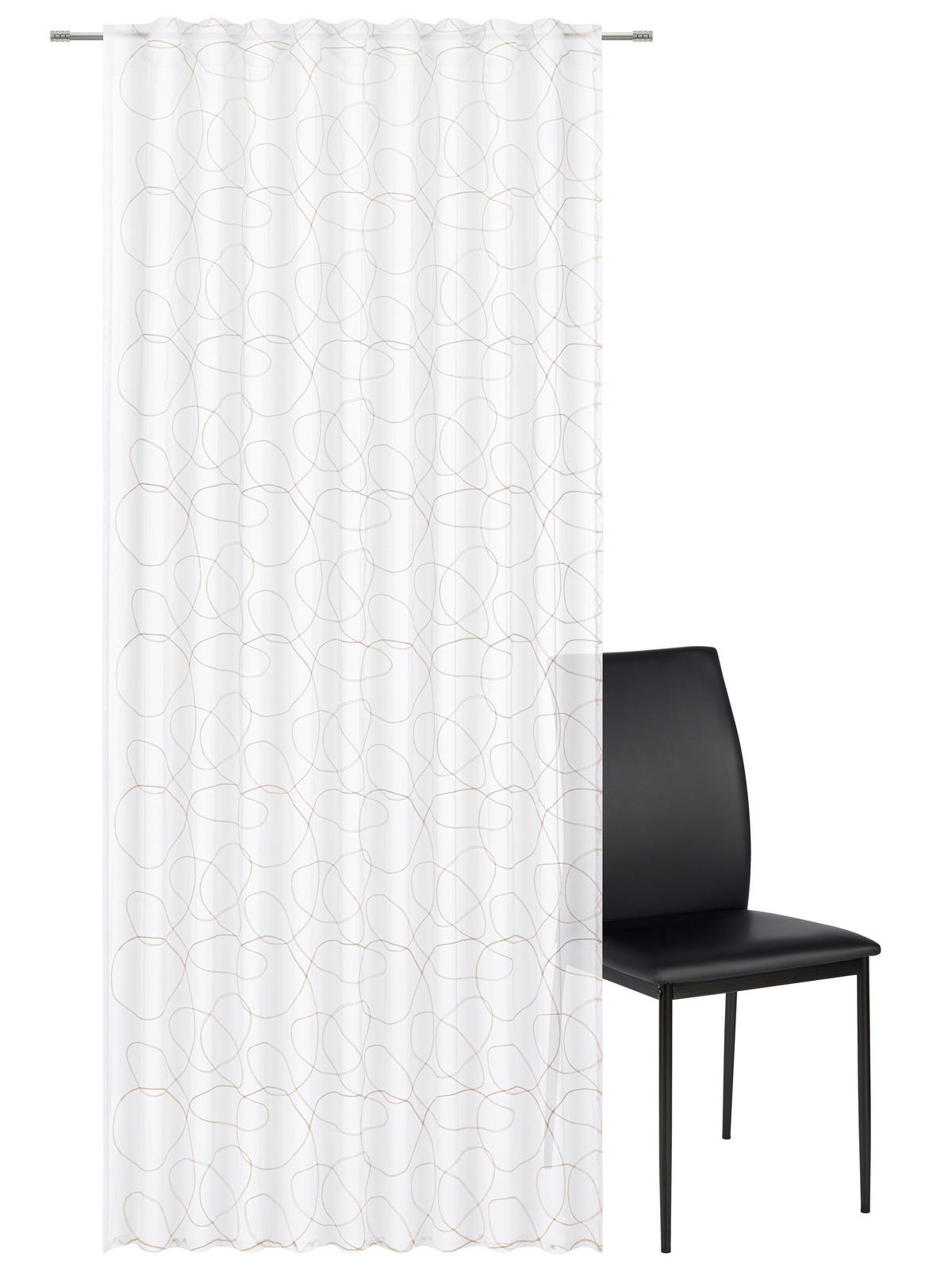 FERTIGVORHANG transparent  - Beige, KONVENTIONELL, Textil (140/245cm) - Esposa