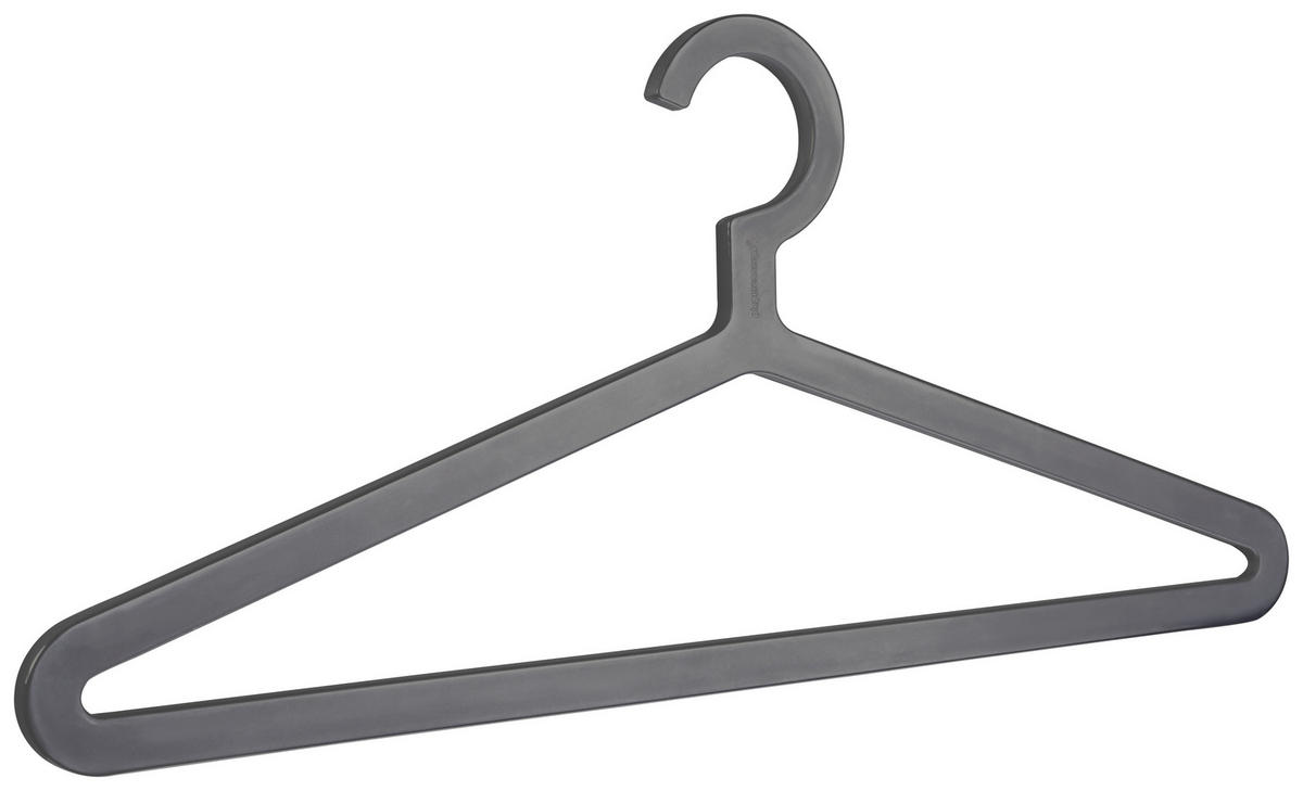 KLEIDERBÜGELSET 2-TEILIG 44 cm Kunststoff  - Schwarz, Design, Kunststoff (44cm)