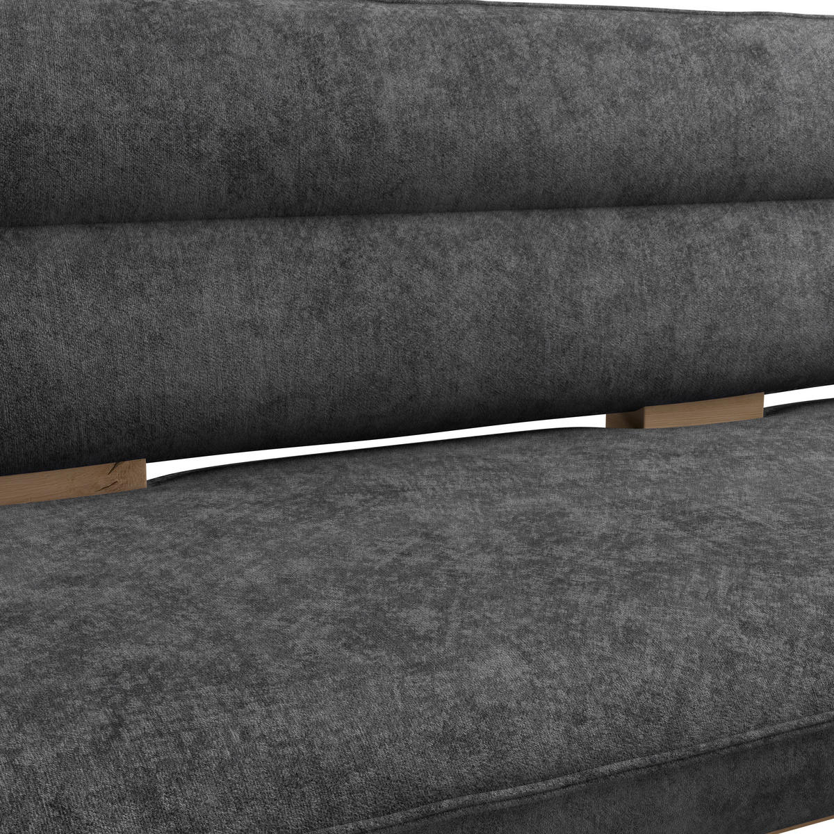 ECKBANK 192/170 cm Webstoff Schwarz Eiche Sperrholz   - Eichefarben/Schwarz, KONVENTIONELL, Holz/Textil (192/170cm) - James Wood