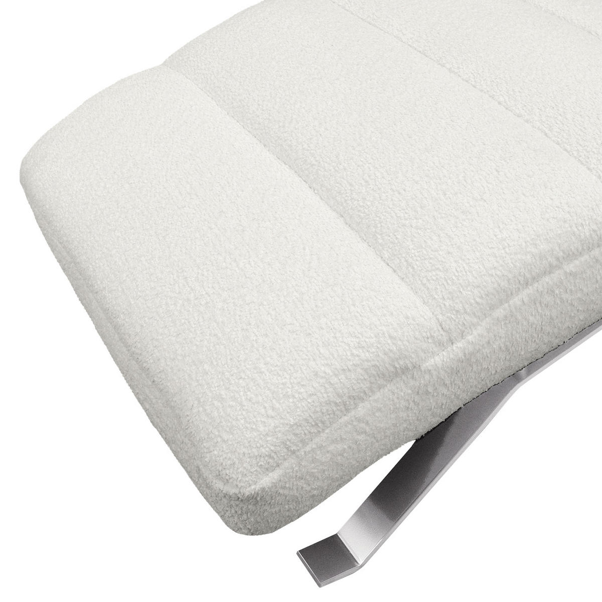 RELAXLIEGE SWING Bouclé Hellgrau  - Silberfarben/Hellgrau, Design, Textil/Metall (65/65-95/171cm) - Livetastic