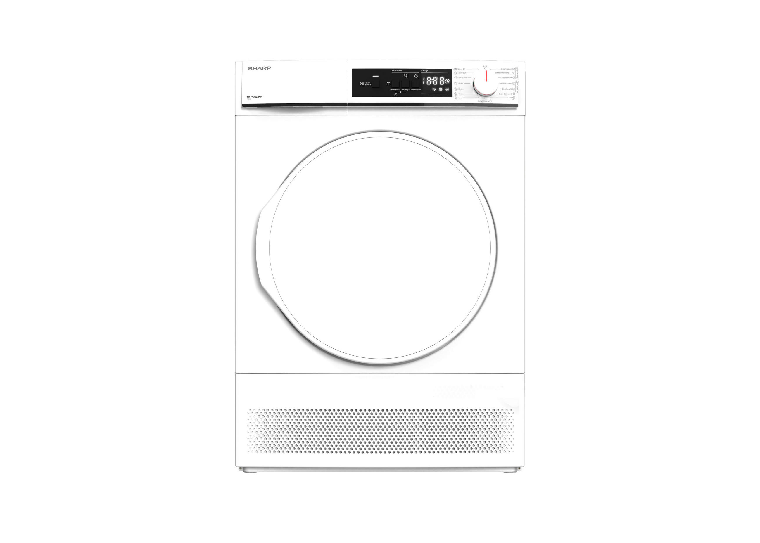 KONDENSTROCKNER KD-NCA8S7PW91-DE  - Weiß, Basics, Kunststoff/Metall (59.6/84.5/56.3cm) - Sharp