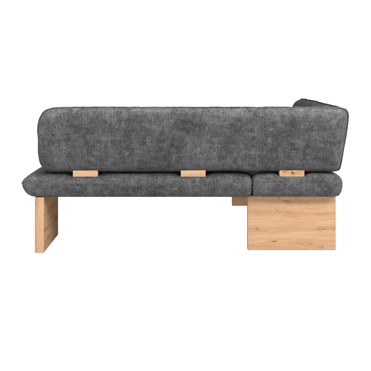 ECKBANK 170/212 cm Webstoff Anthrazit Eiche Sperrholz   - Eichefarben/Anthrazit, KONVENTIONELL, Holz/Textil (170/212cm) - James Wood