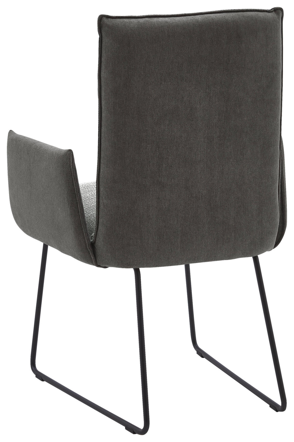 ARMLEHNSTUHL  in Stahl Flachgewebe  - Schwarz/Grau, Design, Textil/Metall (59/93/59cm) - Dieter Knoll