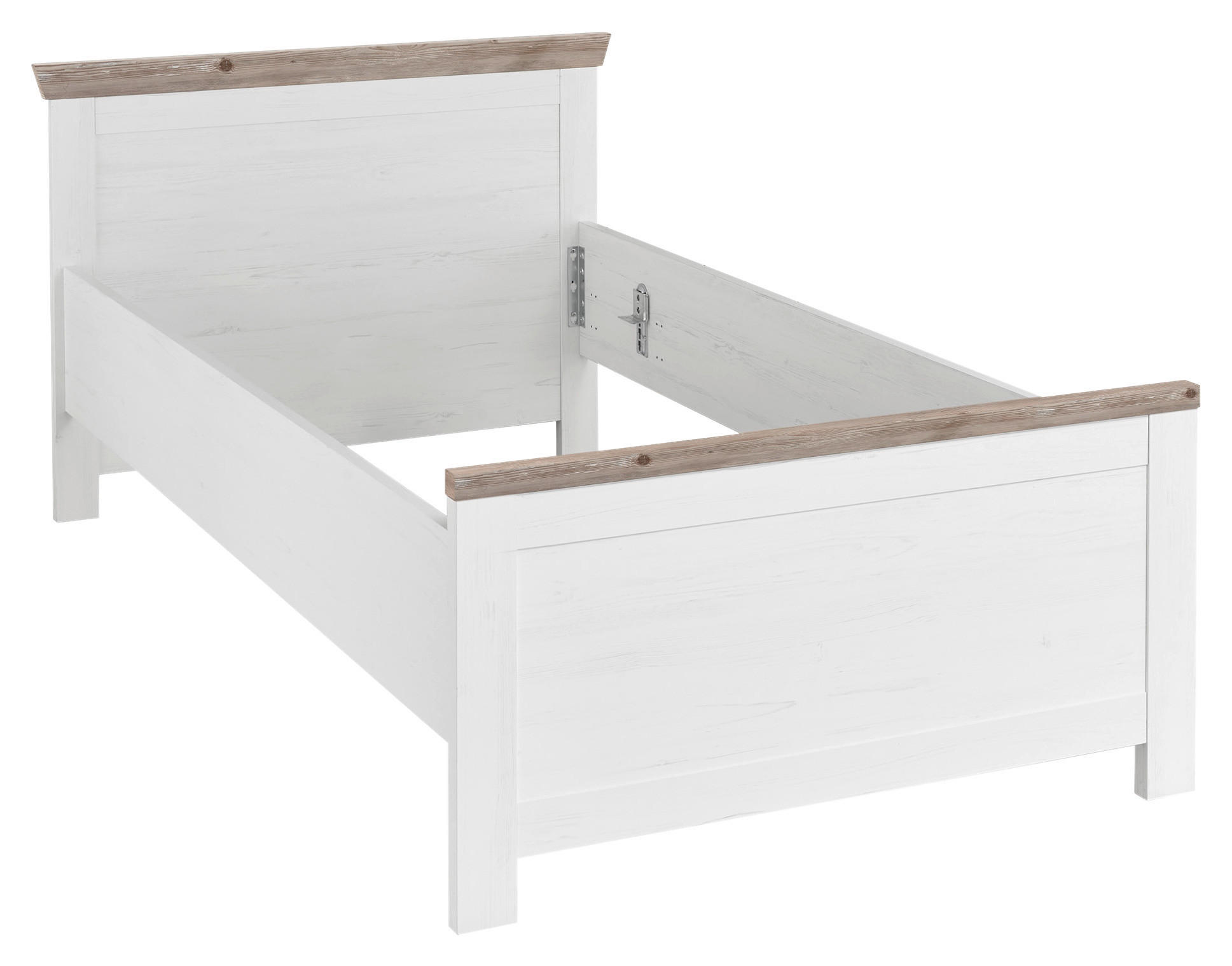 BETT  in Pinienfarben, Hellbraun  - Hellbraun/Pinienfarben, Design (115/86/208cm) - MID.YOU