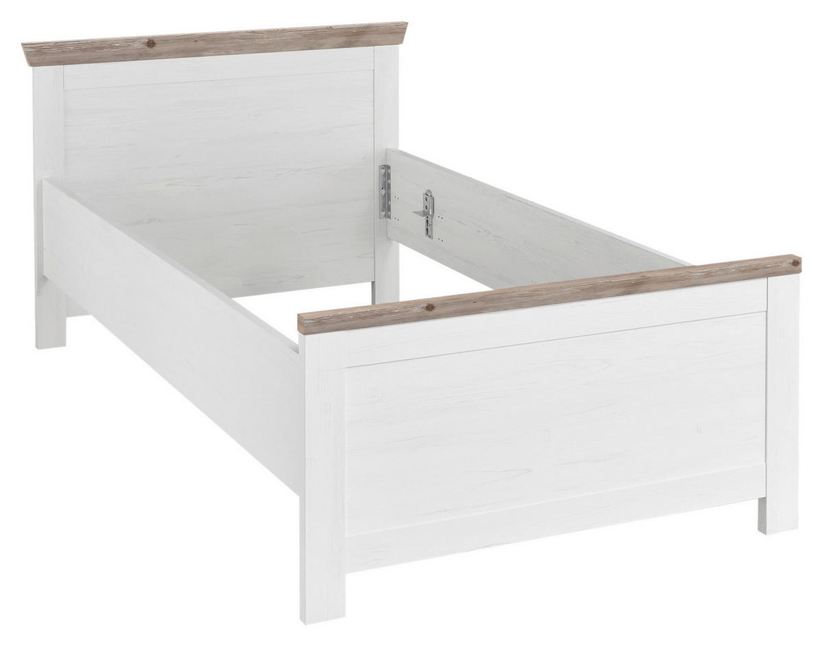 BETT  in Pinienfarben, Hellbraun  - Hellbraun/Pinienfarben, Design (115/86/208cm) - MID.YOU