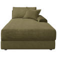 BIGSOFA Cord Olivgrün  - Schwarz/Olivgrün, MODERN, Kunststoff/Textil (117/93/190cm) - Carryhome