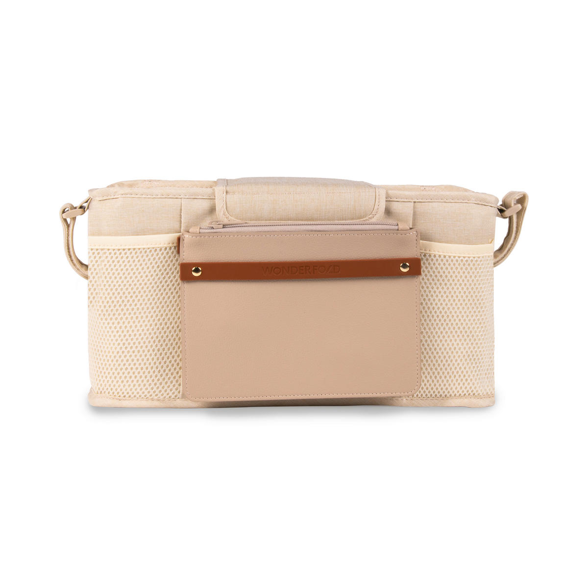 BUGGY-ORGANIZER Parent Console  - Beige, Basics, Textil (38,1/12,44/19,3cm) - WONDERFOLD