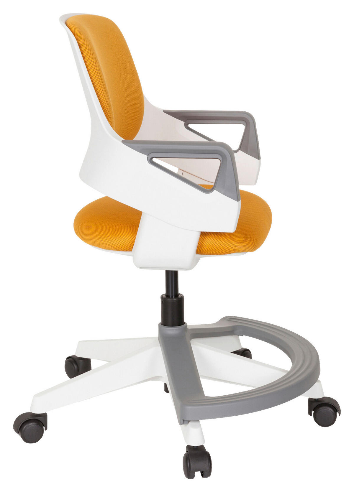 JUGENDDREHSTUHL Orange  - Weiß/Orange, Basics, Kunststoff (53/80-93/60cm) - MID.YOU