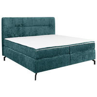 BOXSPRINGBETT 160/200 cm  in Petrol  - Petrol/Schwarz, Design, Textil/Metall (160/200cm) - Esposa