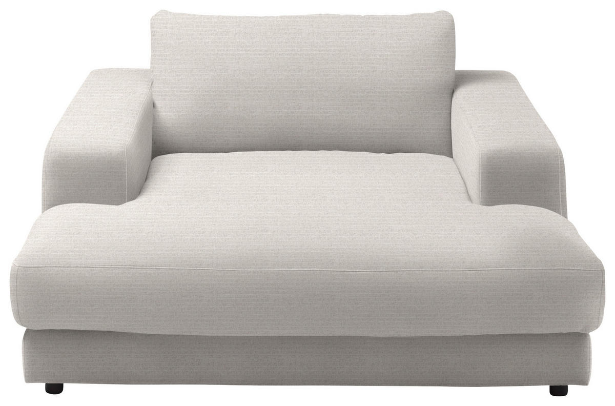 XXL-SESSEL in Chenille Hellgrau  - Hellgrau/Schwarz, Design, Kunststoff/Textil (150/86/170cm) - Lomoco