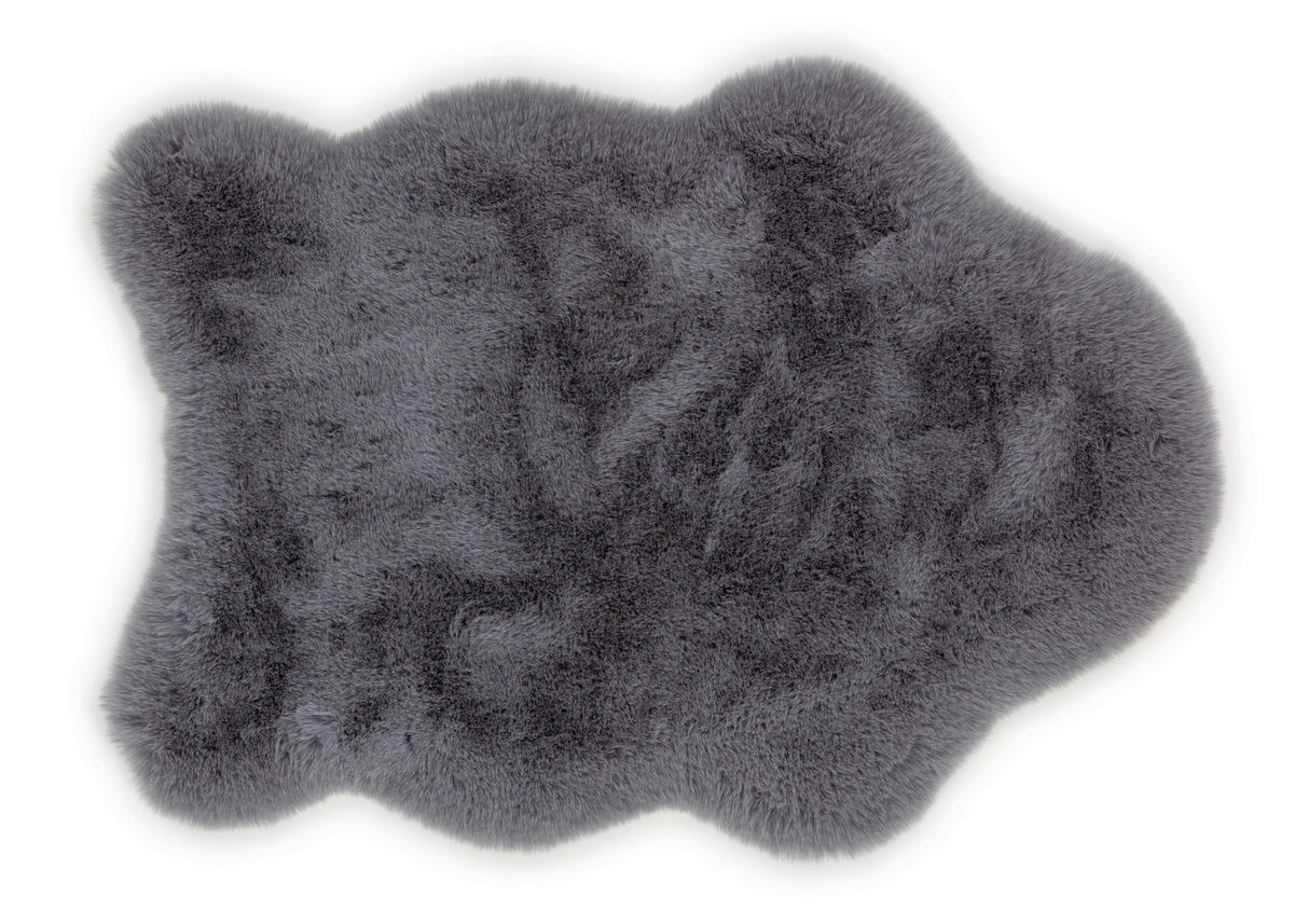 KUNSTFELL 55/80 cm Tender Deluxe  - Anthrazit, KONVENTIONELL, Textil (55/80cm) - Schöner Wohnen