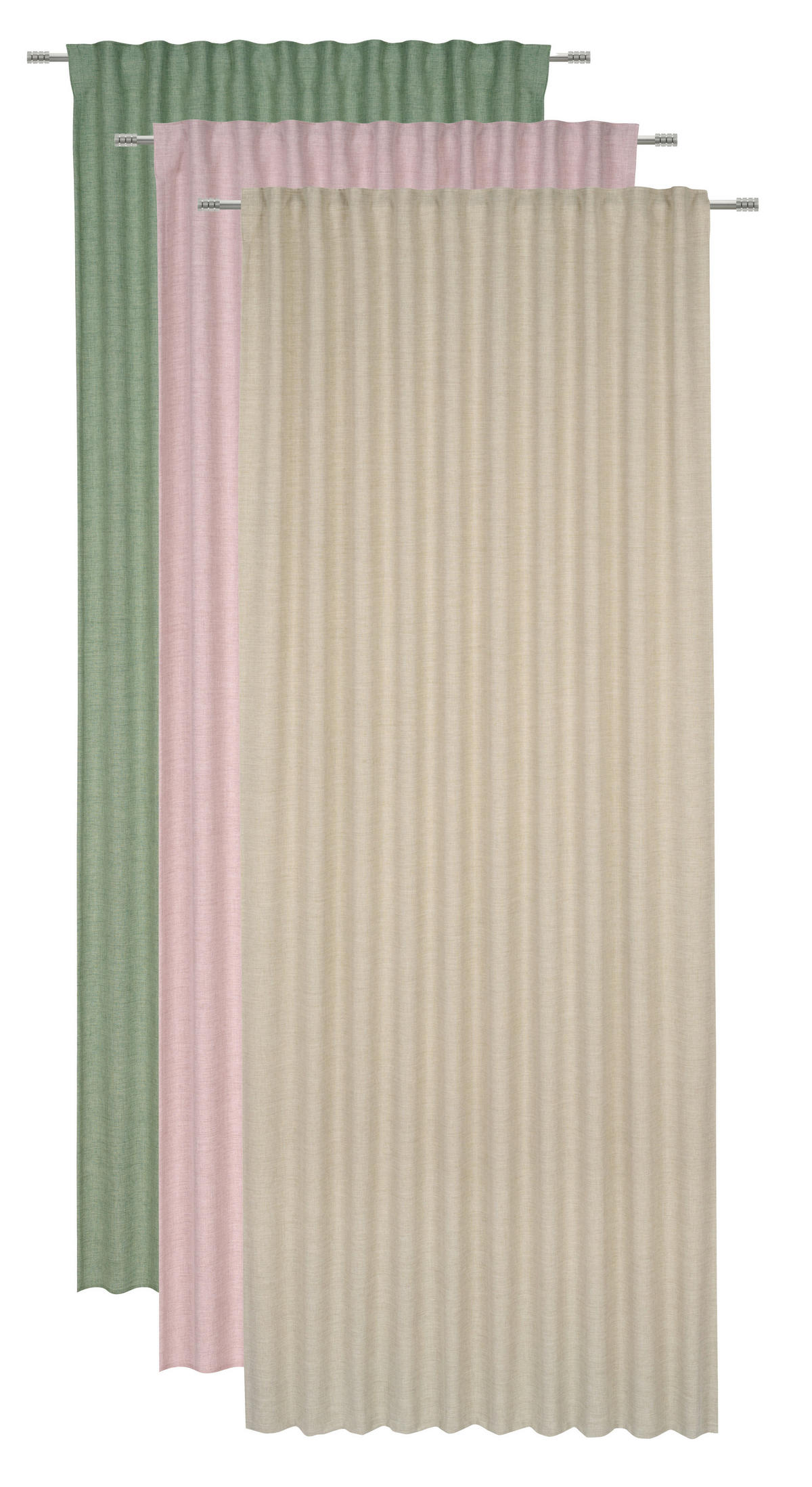 FERTIGVORHANG blickdicht  - Sandfarben, Basics, Textil (140/245cm) - Esposa