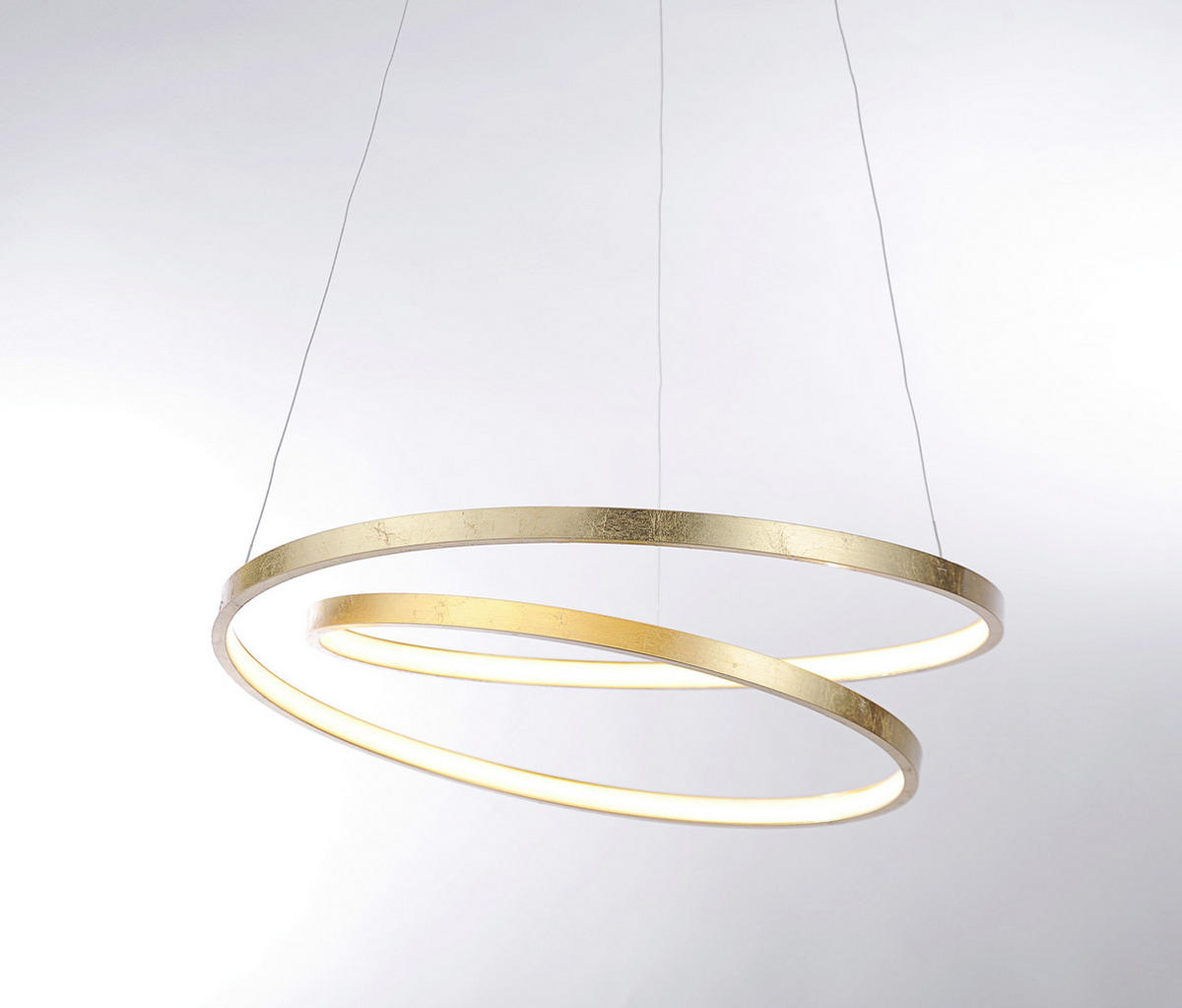 LED-HÄNGELEUCHTE   55 cm  - Goldfarben, Design, Metall (55cm) - Paul Neuhaus