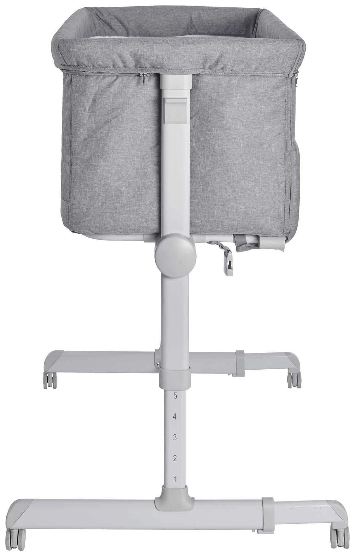 POMOĆNI KREVET ZA BEBE  BASIC  - siva/bela, Osnovno, metal/tekstil (81/56/89cm) - My Baby Lou