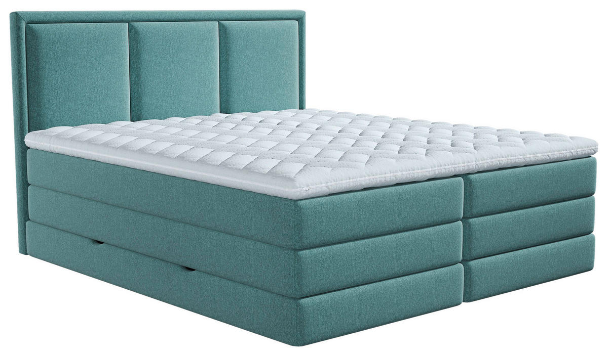 POSTEL BOXSPRING, 140/200 cm, tyrkysová - tyrkysová, Design, kompozitní dřevo/textil (140/200cm) - MID.YOU