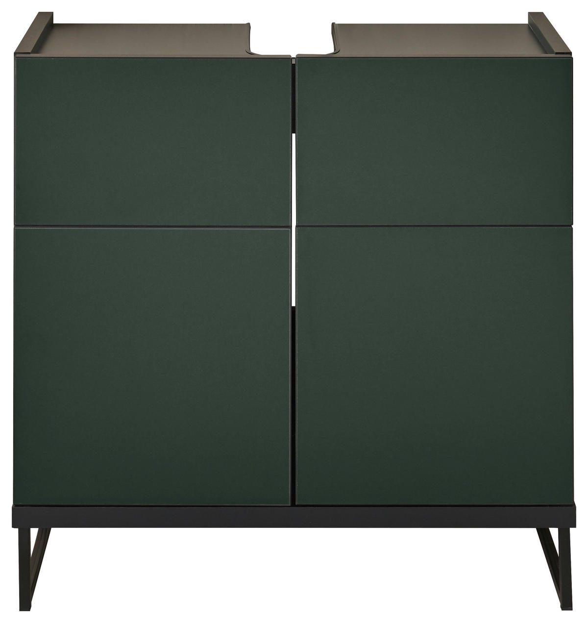 WASCHBECKENUNTERSCHRANK 60/59,4/31 cm  - Schwarz/Grün, Basics, Holzwerkstoff/Metall (60/59,4/31cm) - MID.YOU