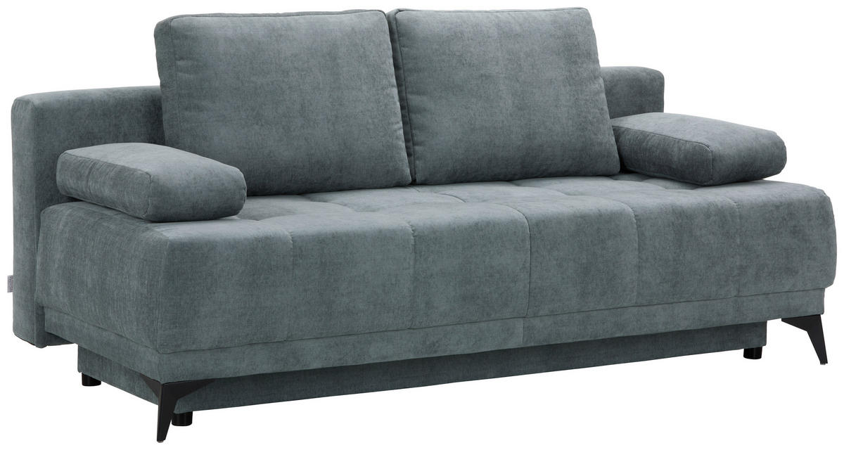 BÄDDSOFFA i flatväv blå  - ljusblå/blå, Modern, textil (195/77/100cm) - MID.YOU