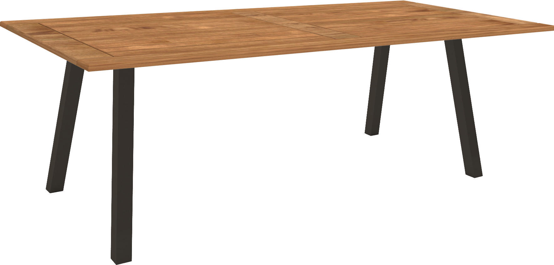 GARTENTISCH 220/100/75 cm  - Anthrazit/Teakfarben, MODERN, Holz/Metall (220/100/75cm) - Stern