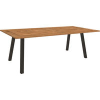 GARTENTISCH 220/100/75 cm  - Schwarz/Teakfarben, MODERN, Holz/Metall (220/100/75cm) - Stern