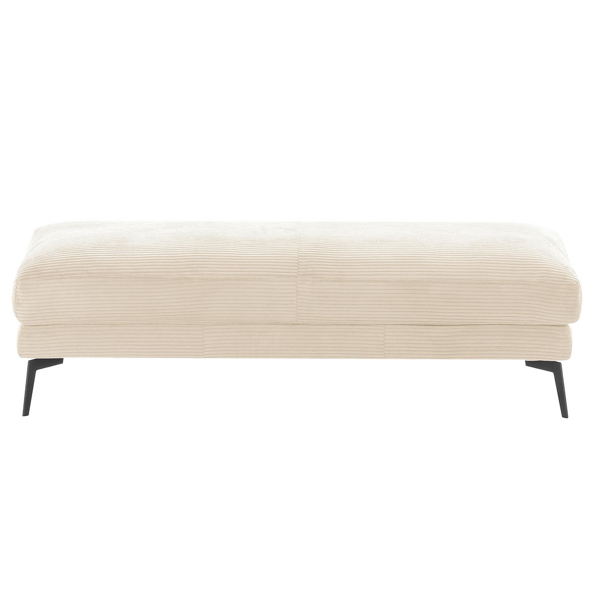 HOCKER BERLIN Cord Creme  - Creme/Schwarz, Design, Textil/Metall (163/46/62cm) - Livetastic