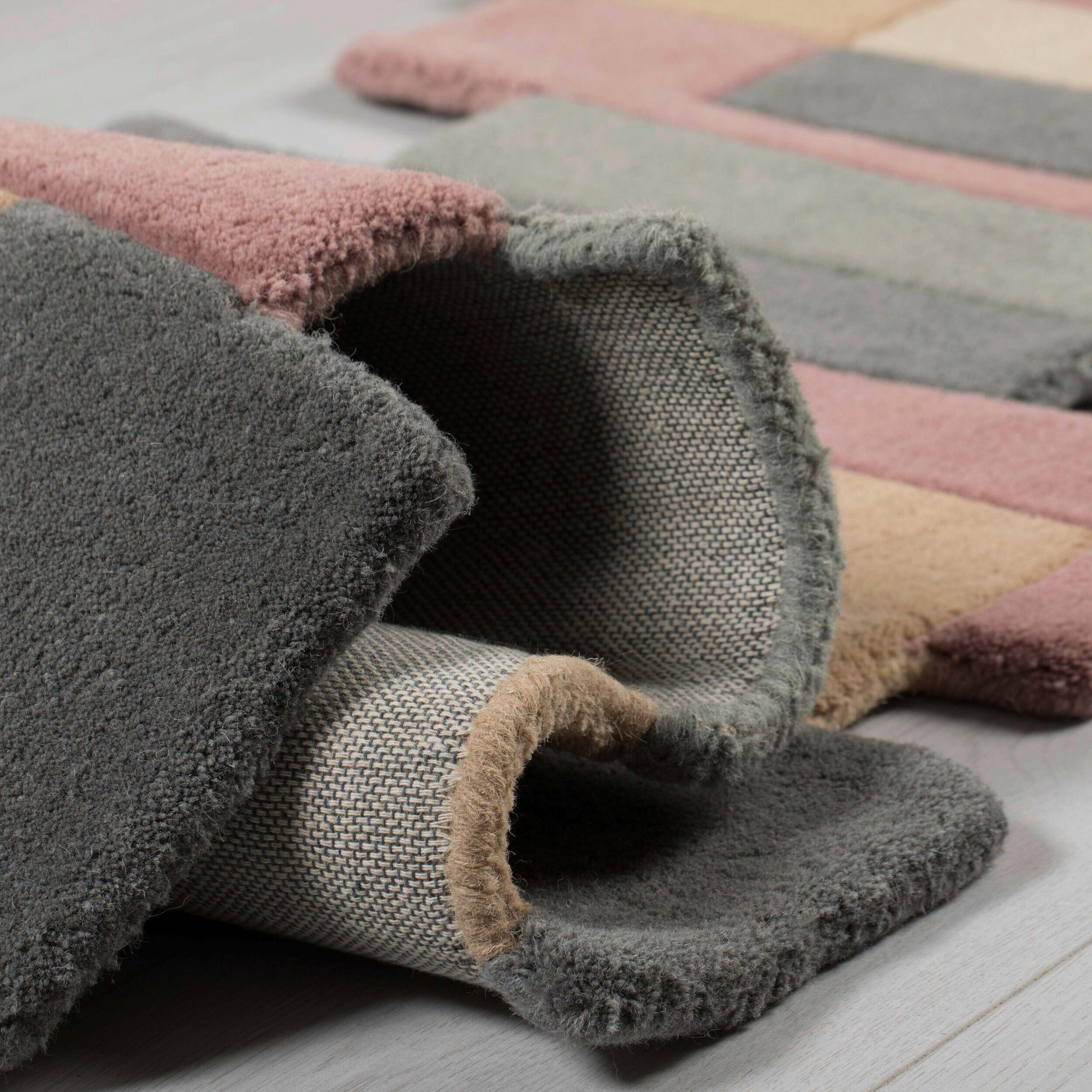 WOLLTEPPICH 200/290 cm Abstract Rosa  - Rosa, KONVENTIONELL, Textil (200/290cm)