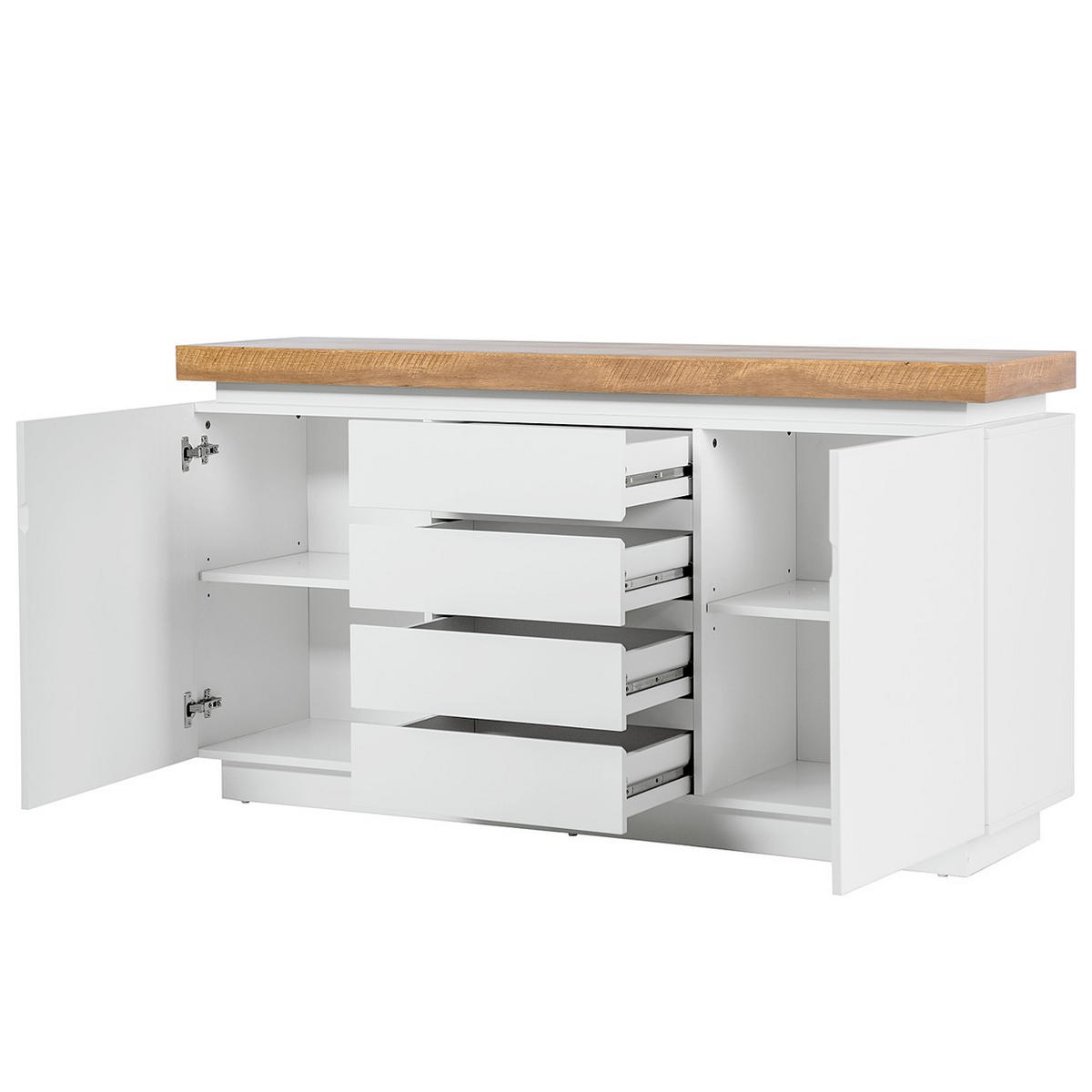 SIDEBOARD  in 150/80/40 cm  - Eichefarben/Weiß, Design, Holzwerkstoff (150/80/40cm) - Livetastic