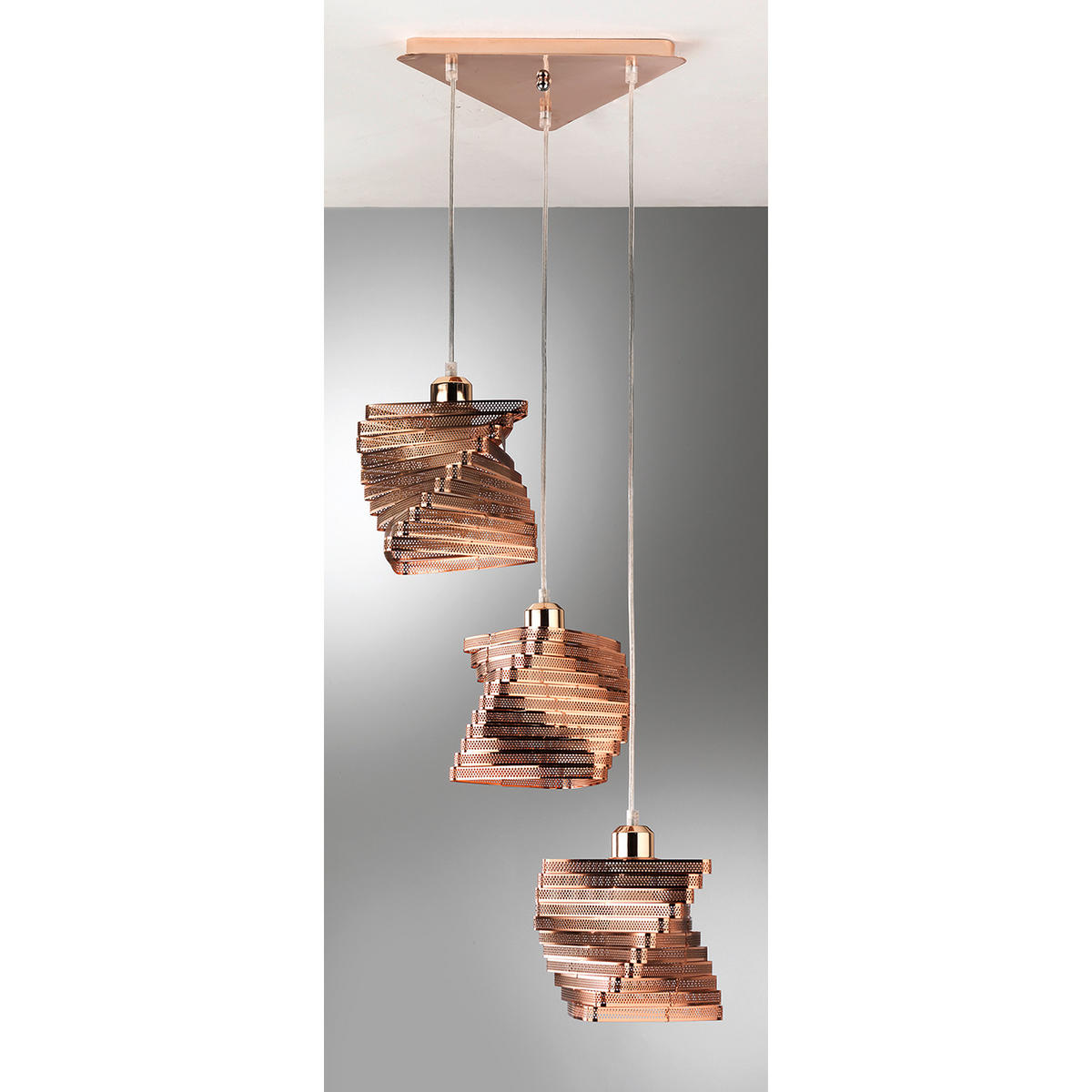 HÄNGELEUCHTE 44/120 cm  - Kupferfarben, Design, Metall (44/120cm)